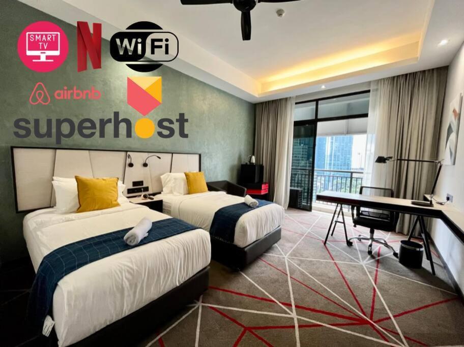 #23 Kl Towel View Twin Bed Suites @ Infinity Pool Kuala Lumpur Eksteriør billede